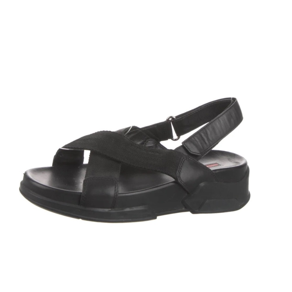 Prada Elegant Black Strappy Sandals 38 - Picture 2 of 6